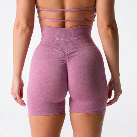 NVGTN pastel pink scrunch shorts size small - Picture 1 of 3